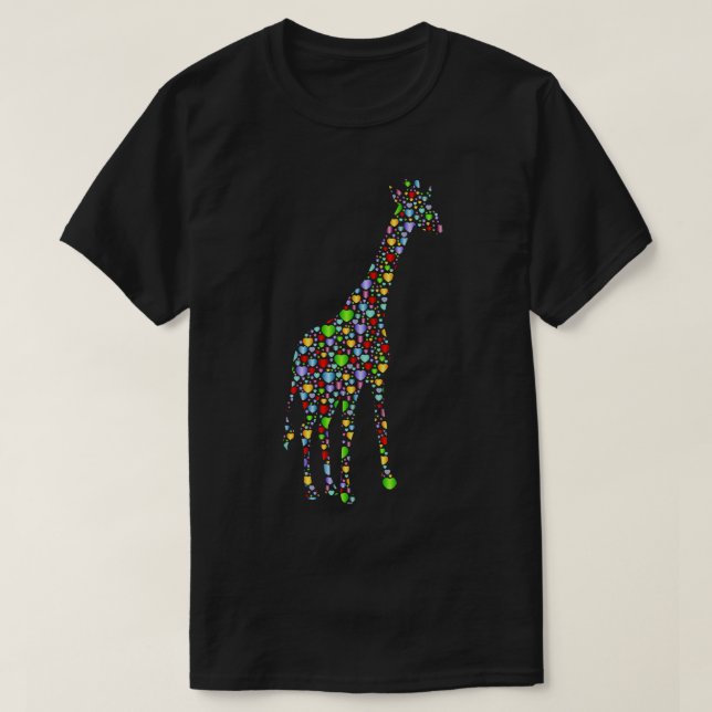 Giraffe Hearts Silhouette T-Shirt (Design vorne)
