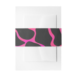 Giraffe Heiß rosa und Schwarz Einladungsbanderole