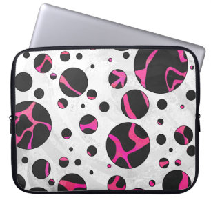 Giraffe Heiß rosa und Schwarz Laptopschutzhülle
