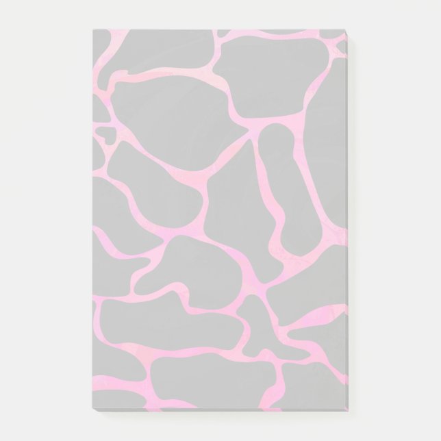 Giraffe Heiß rosa und Schwarz Post-it Klebezettel (Vorderseite)
