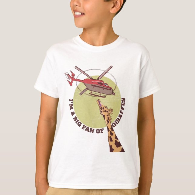 Giraffe Helicopter T-Shirt (Vorderseite)