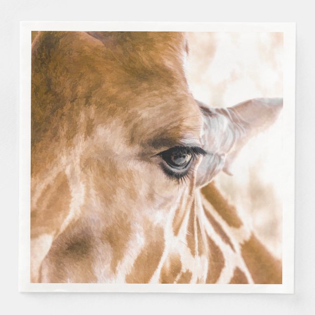 Giraffe Hello Napkins Serviette (Vorderseite)