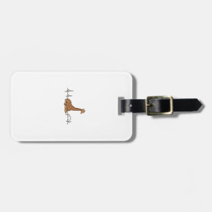 Giraffe-Herzschlag Vintage-Gravur-Shirt-Design_1 Gepäckanhänger
