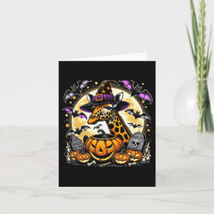 Giraffe Hexenmeister Halloween - Spooky Pumpkin Ar Karte