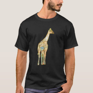Giraffe Hinter geometrischen Linien T-Shirt