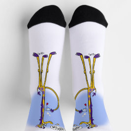 GIRAFFE & HONEYBEE TEA von Jeff Willis Socken
