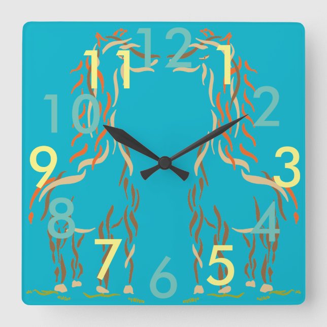 Giraffe Horloge Amusants Beaux Animaux Art Moderne (Recto)