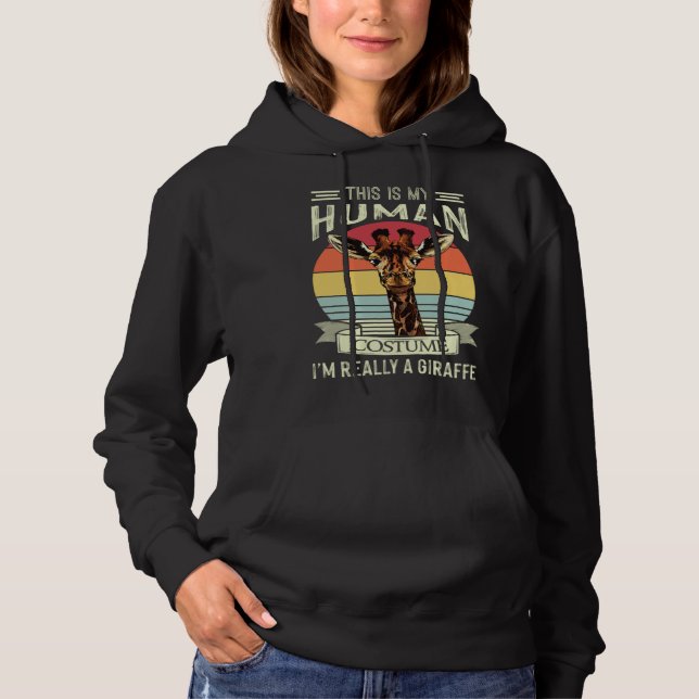 Giraffe Human costume Giraffes Retro Africa Hoodie (Vorderseite)