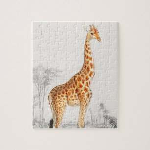 Giraffe Illustration Vintage Kunstdrucke