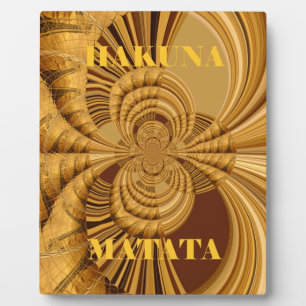 Giraffe im goldenen Stil Kunstposter Fotoplatte