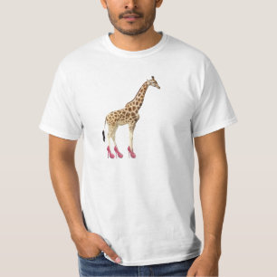 Giraffe im hohen Heels T-Shirt