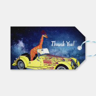 Giraffe im Weltraum - individuelle Geschenkanhänge Geschenkanhänger