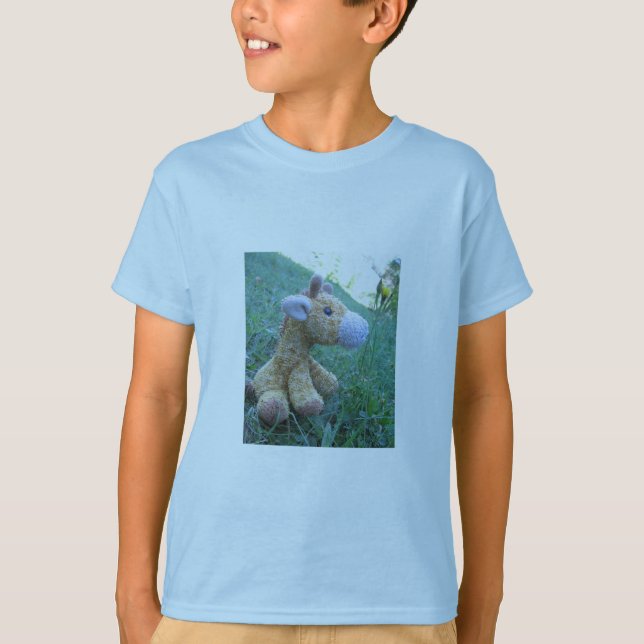 Giraffe im Wilden T-Shirt - Kinder (Vorderseite)