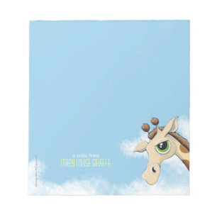Giraffe im Wolken Personalizable kleinen Notizblock