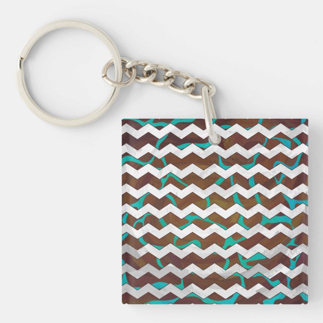 Giraffe Impression Brown et Turquoise (Devant)