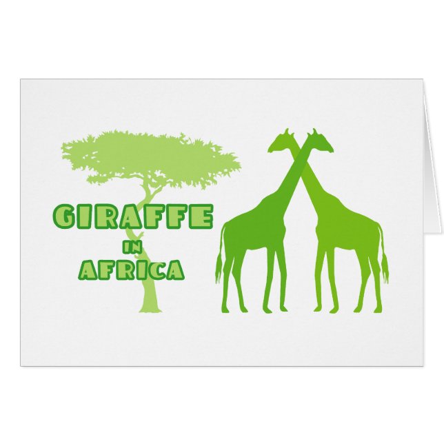 Giraffe in Afrika (grün) (Vorderseite (Horizontal))