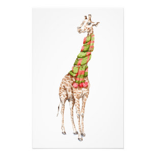 Giraffe in einem Scarf Fotodruck