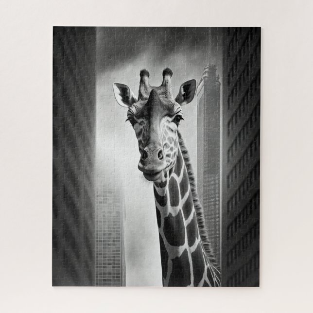 Giraffe in einem Stadtbild (Vertikal)