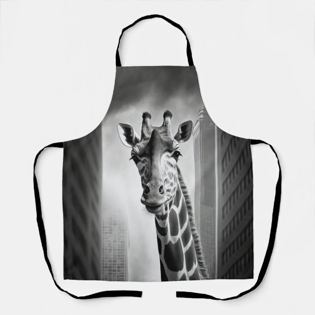 Giraffe in einem Stadtbild Schürze (Vorderseite)