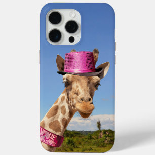 Giraffe in funkelnd-rosa Hut Case-Mate iPhone Hülle