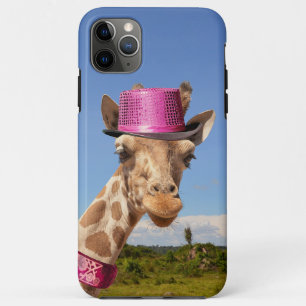 Giraffe in funkelnd-rosa Hut Case-Mate iPhone Hülle