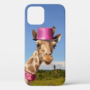 Giraffe in funkelnd-rosa Hut Case-Mate iPhone Hülle