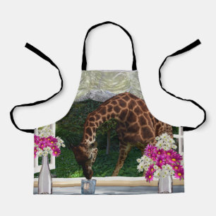 Giraffe in meinem Fenster, Kinder vollwertige Schü Schürze