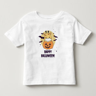 Giraffe in Pumpkin Niedliche Giraffen Happy Hallow Kleinkind T-shirt