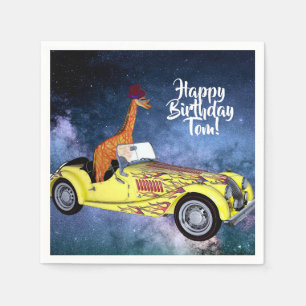 Giraffe in Space Cocktail Papier Napkins Serviette