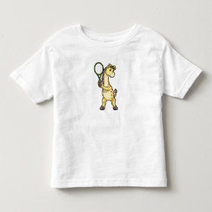 Giraffe in Tennis mit Tennisschläger Kleinkind T-shirt