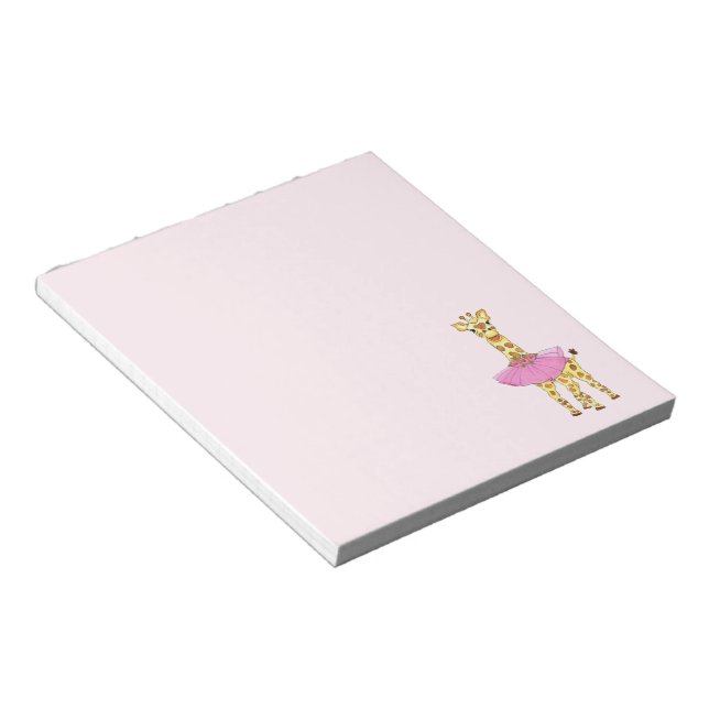 Giraffe in Tutu Notizblock (angewinkelt)