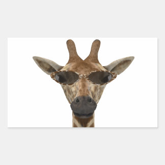 Giraffe Incognito Rechteckiger Aufkleber