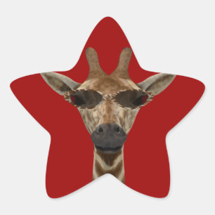 Giraffe Incognito Stern-Aufkleber