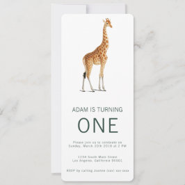 Giraffe Invitation d'anniversaire