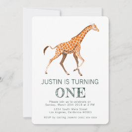 Giraffe Invitation d'anniversaire