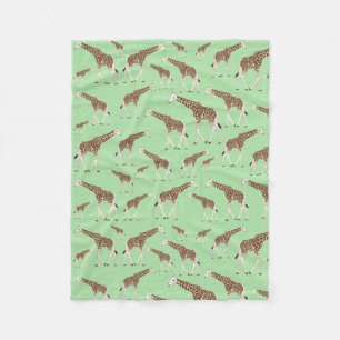 Giraffe Jungle Safari Tier Fleecedecke