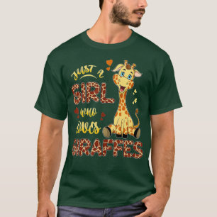 Giraffe Just a Girl Who Lieben Giraffen Geschenke T-Shirt
