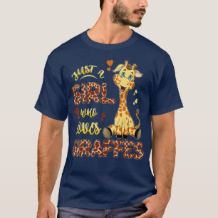 Giraffe Just a Girl Who Lieben Giraffen Geschenke T-Shirt