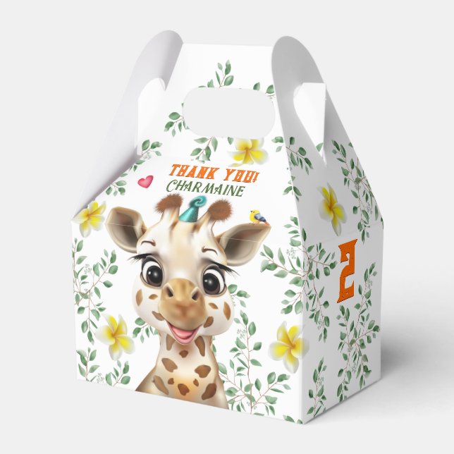 Giraffe Kindergeburtstag Geschenkschachtel (Vorderseite)