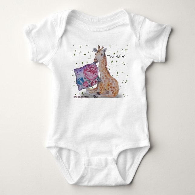 Giraffe Kinderzimmer Thema Kinderkleidung Baby Strampler (Vorderseite)
