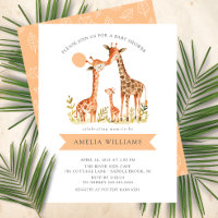 Giraffe Kisses Baby Shower Einladung
