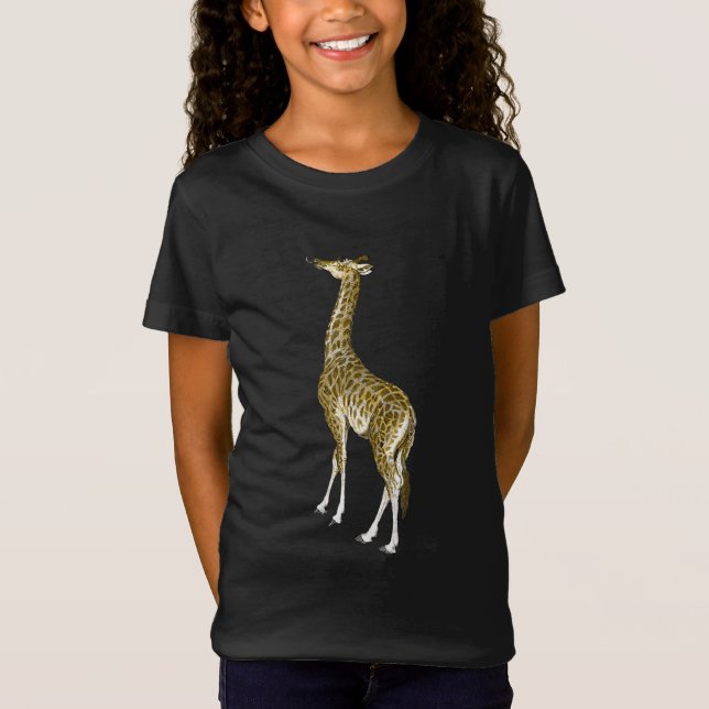 Giraffe Kleinkinder Ruffle T-Shirt (Vorderseite)