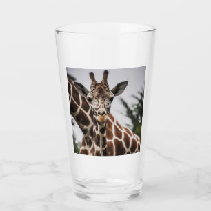 Giraffe Kopf Giraffe Pelzprint Afrikanisches Tier Glas