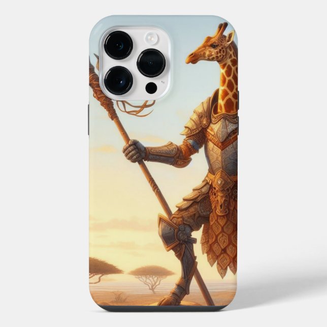 Giraffe-Krieger iPhone 14 Pro Max Hülle (Rückseite)
