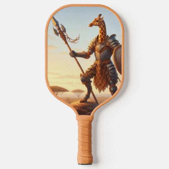 Giraffe-Krieger Pickleball Schläger (Vorderseite)