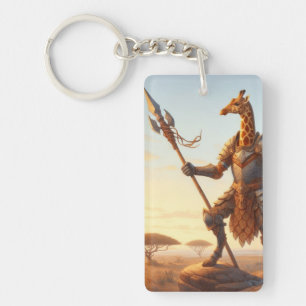 Giraffe-Krieger Schlüsselanhänger