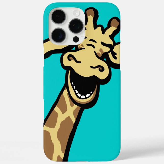 Giraffe lachend Grafik aqua aquamarin iPhone 6 Fal title_seo2 (Rückseite)
