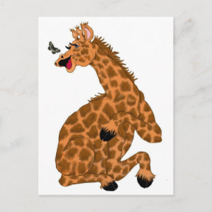 Giraffe Laugh Postkarte