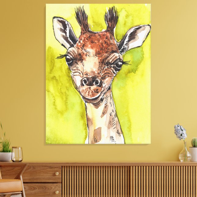 Giraffe Leinwanddruck (Insitu (Wohnzimmer))