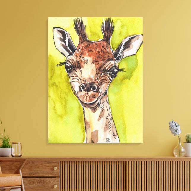 Giraffe Leinwanddruck (Insitu (Wohnzimmer))